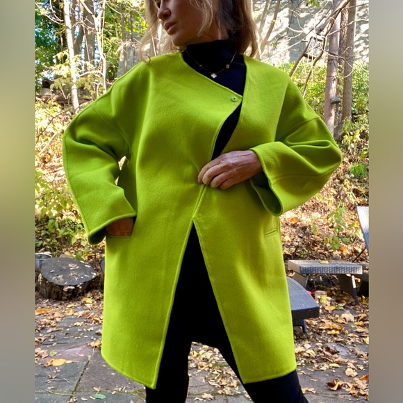 Blue Sky Factory Mongolian wool coat Sz S/M Brand New - Picture 2 of 16